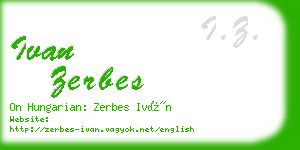 ivan zerbes business card